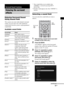 Page 5757US
Surround Sound Functions
Enjoying Surround Sound 
Using Sound Field
This system can create multi channel surround 
sound. You can select one of the optimized 
sound fields from the system’s preprogrammed 
sound fields. 
Available sound fields
* These sound fields are not available when 
“DMPORT” is selected by pressing INPUT 
SELECTOR.
** [Portable Audio] appears only when “DMPORT” is 
selected.
Selecting a sound field
You can select the sound field you want as 
follows.
1Start playing a sound...