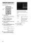 Page 7878US
You can adjust the level and the balance of the 
speaker and subwoofer.
1Press GUI MENU.
“GUI MENU” appears in the front panel 
display of the subwoofer and the GUI menu 
appears on the TV screen.
2Press X/x repeatedly to select 
[Settings], then press   or c.
The settings menu appears.
3Press X/x repeatedly to select [Level], 
then press  .
The level menu appears.
4Press X/x repeatedly to select the item 
you want, then press   or c.
 [Center Level]:
adjusts the speaker level.
 [Subwoofer Level]:...