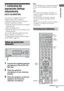 Page 3131GB
Getting Started7: Calibrating the 
appropriate settings 
automatically 
(AUTO CALIBRATION)
This receiver is equipped with D.C.A.C. 
(Digital Cinema Auto Calibration) 
Technology which allows you to perform 
automatic calibration as follows:
 Check the connection between each speaker 
and the receiver.
 Adjust the speaker level.
 Measure the distance of each speaker to your 
listening position.
You can also adjust the speaker levels and 
balance manually. For details, see  
“8: Adjusting the...