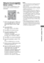 Page 4949US
 
 
 
 
 
Using “BRAVIA” Link features
When your TV is not compatible 
with the “Control for HDMI-Easy 
Setting” function
Turn the Control for HDMI function of the 
receiver and the connected component on 
individually.
1Perform the steps given in “When your 
TV is compatible with the “Control for 
HDMI-Easy Setting” function” (page 
48).
2Press AMP MENU.
“SET HDMI” appears on the display.
3Press  or b to enter the menu.
4Press V/v repeatedly to select 
“CONTROL FOR HDMI”.
“CONTROL FOR HDMI” scrolls...