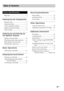 Page 33GB
Table of Contents
Parts Identification
Main unit ............................................... 4
Hooking Up the Components
Required cords ....................................... 5
Antenna hookups ................................... 6
Video component hookups .................... 7
Digital component hookups ................... 8
Other hookups ....................................... 9
Hooking Up and Setting Up
the Speaker System
Speaker system hookups ..................... 10
Performing initial setup...