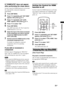 Page 2525GB
“BRAVIA” Sync Features
If “COMPLETE” does not appear 
after performing the steps above
Set the Control for HDMI function to on for both 
the stand and the connected component 
individually.
1Press AMP MENU.
2Press X/x repeatedly until “SET HDMI” 
appears, then press   or c.
3Press X/x repeatedly until “CTRL 
HDMI” appears, then press   or c.
4Press X/x to select “ON.”
5Press AMP MENU.
The AMP menu turns off. The Control for 
HDMI function is set to on.
6Select the input of the stand connected 
to...