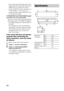 Page 3434GB
 If you connect the audio output of the video 
component and the stand using other than an 
HDMI cable, no sound may be output 
because of “BRAVIA” Sync. In this case, set 
“CTRL HDMI” to “OFF” (page 25) or 
connect the audio output jack directly to the 
TV instead of the stand.
If “PROTECTOR” and “PUSH POWER” appear 
alternately in the front panel display.
Press ?/1 to turn off the stand, and check the 
following item after “STANDBY” disappears.
 Is anything blocking the ventilation holes of 
the...