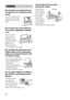 Page 44GB
Do not lean on or hang from the 
TV when the TV is placed on the 
stand.
The TV may fall from the 
stand causing an accident 
resulting in serious injury or 
death.
Do not move the stand with the 
TV or other equipment installed 
on it.
Be sure to remove 
the TV and other 
equipment when 
moving the stand. If 
you fail to do so, the 
stand may lose 
balance and topple 
over resulting in serious injury.
Do not allow the AC power cord 
(mains lead) or the connecting 
cable to be pinched between the 
TV...