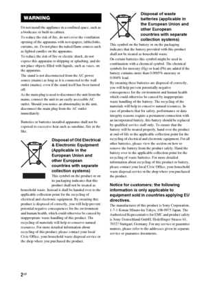 Page 22GB
3
Do not install the appliance in a confined space, such as 
a bookcase or built-in cabinet.
To reduce the risk of fire, do not cover the ventilation 
opening of the apparatus with newspapers, tablecloths, 
curtains, etc. Do not place the naked flame sources such 
as lighted candles on the apparatus.
To reduce the risk of fire or electric shock, do not 
expose this apparatus to dripping or splashing, and do 
not place objects filled with liquids, such as vases, on 
the apparatus.
The stand is not...