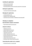 Page 11Installing the applications
Opening a service account  [203]
Downloading applications [204]
Downloading applications directly to the product using the Wi-Fi function  [205]
Starting the applications
Launching the downloaded application [206]
Managing the applications
Uninstalling applications [207]
Changing the order of applications [208]
Confirming the account  information  of PlayMemories Camera Apps [209]
Viewing on computers
Recommended computer environment
Recommended computer environment  [210]...