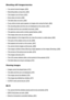 Page 14Shooting still  images/movies
You cannot  record images.  [255]
Recording takes a long time. [256]
The image is out of focus. [257]
Zoom does not work. [258]
The flash does not work. [259]
Fuzzy white circular spots appear on images shot using the flash. [260]
The recording date  and time are  not displayed on the screen. [261]
The date  and time are  recorded  incorrectly. [262]
The aperture value and/or shutter speed flashes.  [263]
The image colors are  not correct. [264]
Noise appears in the image...