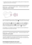 Page 41If the date  and time setting  is cancelled halfway, the setting  screen  for the date  and time
appears every  time you turn on the camera.
[23] How  to Use
Confirming the operation methodConfirming the operation method
Using the control wheel
You can select setting  items by turning or pressing the top/bottom/right/left side of the control
wheel. Your selection  is determined  when you press  
 on the center of the control  wheel.
The DISP  (Display Setting), 
(Exposure Comp. ),(Photo Creativity...