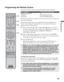 Page 41masterpage:3 columns Right
41
Watching the TV
D:\WINNT\Profiles\noriko\Desktop\SONY TROY 2\2681559131_Troy2 
EN\2681559131\01US05REM.fm
KDF-42E2000/KDF-46E2000/KDF-50E2000/KDF-55E2000
2-681-559-13(1)
Programming the Remote Control
The remote control is preset to operate Sony brand video equipment.
Follow the steps below to program your TV’s remote control to operate non-
Sony video equipment.
Find the three-digit code for your equipment from the “Manufacturer’s 
Codes” listed on page 42. If more than one...