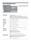 Page 2020 GB
Picture Adjustment menu
You can select the options listed below on the 
Picture menu. To select options in “Settings”, 
see “Navigating through menus” (page 19).
Picture ModeSelects the picture mode.
“Vivid”: For enhanced picture contrast and sharpness.
“Standard”: For standard picture. Recommended for home entertainment.
“Cinema”: For viewing film-based content. Most suitable for viewing in a theatre-
like environment. This picture setting was developed in collaboration with Sony 
Pictures...