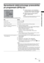 Page 8315 
PL
Odbiór audycji telewizyjnych
Sprawdzanie elektronicznego przewodnika 
po programach (EPG) 
1
W trybie cyfrowym, w celu wyświetlenia 
cyfrowego elektronicznego przewodnika po 
programach (EPG), należy nacisnąć  .
2
Wykonać wybrane operacje zgodnie z 
opisem w tabeli poniżej.
UwagaInformacje na temat programu będą pokazywane tylko jeśli 
są one nadawane przez daną stację telewizyjną.
Cyfrowy elektroniczny przewodnik po programach (EPG).Aby NależyWyłączyć EPG Nacisnąć przycisk  .
Poruszać się po EPG...