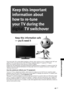 Page 4141 GB
Additional InformationTelevision in the UK is going digital, bringing us all more choice and new services. Starting in late 2007 and 
ending in 2012, television services  in the UK will go completely digital, TV region by TV region.
Please see ove rleaf to find out when your area switches to digital.
Digital UK is the independent, non-prof it organisation leading the process of digital TV switchover in the UK. 
Digital UK provides impartial information on what people  need to do to prepare for the...