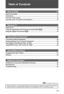 Page 33 GB
Start-up Guide 4
Safety Information...........................................................................................................10
Precautions......................................................................................................................11
Overview of the remote ..................................................................................................13
Overview of the TV buttons and indicators...