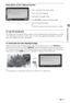 Page 2121GB
Using Your BRAVIA TV
Description of the i-Manual screen
To use the bookmark
The i-Manual has a bookmark function. Pages can be bookmarked with coloured buttons, according 
to the instructions at the bottom of the screen. To access your registered bookmarks, go to the top 
page of the i-Manual and select “Bookmarks”.
To memorise the last displayed page
i-Manual memorises the last displayed page. When in the i-Manual screen, press i-MANUAL to 
return to the TV screen. If you press i-MANUAL again, the...