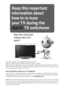 Page 3434GB
Television in the UK is going digital, bringing us all more.
Please see overleaf to find out when your area switches to digital.
Digital UK is the independent, non-profit organisation leading the process of digital TV switchover 
in the UK. Digital UK provides impartial information on what people need to do to prepare for the 
move to digital, and when they need to do it.
How the switchover affects your TV equipment:
Your new TV has a digital tuner built in, which means it is ready to receive the...