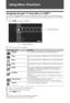 Page 32C:\Documents and Settings\All Users\Documentos\SONY TELES\00 
MARTA_DTP IMDB\EX2L\4136111141\4136111141\090MEN.fmmasterpage:Left
32 GB
KDL-52/46/40/37/32V5500
x-xxx-xxx-xx(x)
Using Menu Functions
Navigating through TV Home Menu on XMB™
The XMB™ (XrossMediaBar) is a menu of BRAVIA features and input sources displayed on the 
TV screen. The XMB™ is an easy way to select programming and adjust settings on your BRAVIA 
TV.
1Press HOME to display the XMB™.
2Press G/g to select the category.
3Press F/f to...