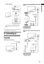 Page 55 GB
Start-up Guide
For KDL-22EX310
After all the screws are tightened, attach the 
supplied stand rear cover to the Table-Top 
Stand.
~ If using an electric screwdriver, set the tightening torque 
at approximately 1.5 N·m (15 kgf·cm).
3: Connecting an 
aerial/cable/VCR/DVD 
recorder
Stand rear cover
Coaxial cable
Connecting an aerial/cable only
Terrestrial signal
or cable
Connecting an aerial/cable/VCR/DVD recorder with 
SCART
Scart lead
VCR/DVD recorderCoaxial cableCoaxial cable
Terrestrial 
signal or...