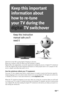 Page 1919GB
Additional Information
Television in the UK is going digital, bringing us all more.
Please see overleaf to find out when your area switches to digital.
Digital UK is the independent, non-profit organisation leading the process of digital TV switchover 
in the UK. Digital UK provides impartial information on what people need to do to prepare for the 
move to digital, and when they need to do it.
How the switchover affects your TV equipment:
Your new TV has a digital tuner built in, which means it is...