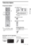 Page 417NL
Televisie kijken
Programmas bekijken
De functies van de tv gebruiken
HOME-knop
Druk hierop om verschillende bedienings- en 
instellingsschermen weer te geven.OPTIONS-knop
Druk hierop om handige functies weer te geven 
voor de huidige ingang of inhoud.
z
De knoppen 5, N, PROG + en AUDIO 
zijn voorzien van een voelstip. Gebruik de 
voelstippen als richtpunt wanneer u de tv 
bedient.
1Schakel de tv in.
1Schakel voor KDL-60/52/46/40EX70x 
en KDL-55/46/40/32EX71x de 
ENERGY SAVING SWITCH in (
z).
2Druk op...