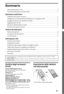 Page 573IT
IT
Sommario
Verifica degli accessori forniti ........................................................................................................ 3
Inserimento delle batterie nel telecomando ................................................................................... 3
Operazioni preliminari
Installazione del supporto da tavolo............................................................................................... 4
Collegamento di un’antenna/decoder/registratore (es. registratore...