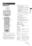 Page 1313
 GB
Watching TV
Watching TV1
Press 1 on the TV (top side) to switch on 
the TV.When the TV is in standby mode (the 1 (standby) 
indicator on the TV (front) is red), press "/1 on 
the remote to switch on the TV.
2
Press DIGITAL to switch to digital mode or 
ANALOG to switch to analogue mode.The channels available vary depending on the 
mode.
3
Press the number buttons or PROG +/- to 
select a TV channel.To select channel numbers 10 and above using the 
number buttons, enter the second and third...