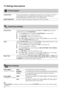 Page 3030 TV Settings Descriptions
Product Support
Contact SonySony contact information is available from this screen for your convenience. Your TV’s 
specific information such as Model Name, Serial Number, Software Version and 
downloadable ratings if available from the TV are displayed here.
Signal DiagnosticsPress   to display the diagnostics information for the current signal.
Clock/Timers Settings
Current TimeSet the current time (day, hour, minutes, and AM/PM). The Timer feature will not be 
available...