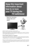 Page 2525GB
Television in the UK is going digital, bringing us all more.
Please see overleaf to find out when your area switches to digital.
Digital UK is the independent, non-profit organisation leading the process of digital TV switchover 
in the UK. Digital UK provides impartial information on what people need to do to prepare for the 
move to digital, and when they need to do it.
How the switchover affects your TV equipment:
Your new TV has a digital tuner built in, which means it is ready to receive the...