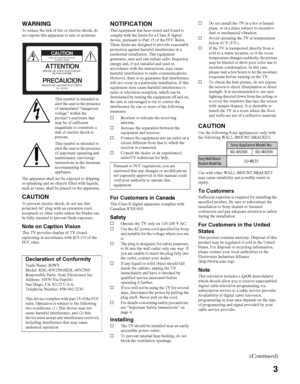 Page 33
WARNINGTo reduce the risk of fire or electric shock, do 
not expose this apparatus to rain or moisture.
This symbol is intended to 
alert the user to the presence 
of uninsulated “dangerous 
voltage” within the 
product’s enclosure that 
may be of sufficient 
magnitude to constitute a 
risk of electric shock to 
persons.
This symbol is intended to 
alert the user to the presence 
of important operating and 
maintenance (servicing) 
instructions in the literature 
accompanying the 
appliance.
The...