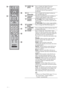 Page 1212 GB
qfGUIDE /   
(EPG)Press to display the Digital Electronic 
Programme Guide (EPG) (page 17).
For New Zealand model, EPG is available as 
an interactive service if provided by a 
broadcaster.
qg 
(Favourite)Press to display the Favourite List that you 
have specified (page 18).
qhColoured 
buttonsWhen the coloured buttons are available, an 
operation guide appears on the screen.
qjNumber 
buttonsIn TV mode: Press to select channels. For 
channel numbers 10 and above, press the next 
digit quickly.
In...