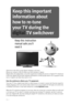 Page 2626 GB
Television in the UK is going digital, bringing us all more.
Please see overleaf to find out when your area switches to digital.
Digital UK is the independent, non-profit organisation leading the process of digital TV switchover 
in the UK. Digital UK provides impartial information on what people need to do to prepare for the 
move to digital, and when they need to do it.
How the switchover affects your TV equipment:
Your new TV has a digital tuner built in, which means it is ready to receive the...