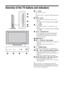 Page 1414 GB
Overview of the TV buttons and indicators
11 — Power
Turns the TV on or off.
~
To disconnect the TV completely, pull the plug from the 
mains.
2PROG +/–/ /
 In TV mode: Selects the next (+) or previous (–) 
channel.
 In TV menu: Moves through the options up ( ) or 
down ( ).
32 +/–/ /
 In TV mode: Increases (+) or decreases (–) the 
volume.
 In TV menu: Moves through the options right ( ) 
or left ( ).
4/  — Input select / OK
 In TV mode (page 22): Selects the input source 
from equipment connected...