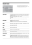 Page 3030 GB
Sound menu
You can select the options listed below on the 
“Sound” menu. To select options in “Settings”, refer 
to “Navigating through menus” (page 27).
Target InputsFor the input currently being viewed, select whether to use the common setting or to 
set each item separately.
“Common”: Applies common settings whose adjustments are shared with other 
inputs in which “Target Inputs” is set to “Common”. 
Current input name (e.g. AV1): Allows you to set each option separately for the 
current input....