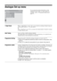 Page 4040 GB
Analogue Set-up menu
You can select the options listed below on the 
“Analogue Set-up” menu. To select options in 
“Settings”, refer to “Navigating through menus” 
(page 27).
1 Digit DirectWhen “1 Digit Direct” is set to “On”, you can select an analogue channel using one 
preset number button (0 – 9) on the remote.
~When “1 Digit Direct” is set to “On”, you cannot select channel numbers 10 and above entering 
two digits using the remote.
Auto TuningTunes in all the available analogue channels.
This...