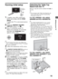 Page 1515
Setting up your TV
Running initial setup
1Complete your cable connections 
before proceeding with the Initial 
Setup. 
Connect the TV to your nearest power 
outlet.
2Check the ENERGY SAVING 
SWITCH setting is on (z).
3Press 1 (POWER) on the TV.
When you switch the TV on for the 
first time, the Language menu 
appears on the screen.
~
The TV image shown here may differ from 
your TV but the operation of your TV remains 
the same as indicated.
4Follow the instructions on the screen.
~
The ENERGY SAVING...