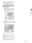 Page 77
Setting up your TV
3After all the screws are tighten cover 
the Table-Top Stand with the 
supplied Stand Rear Cover.
For KDL-55NX811, KDL-60/55/
46NX810, KDL-46/40NX711 and 
KDL-46/40NX710
1Align with the two dowels of the 
Table-Top Stand, and gently place 
the TV, checking the f mark is 
facing the front.
2Attach the TV and Table-Top Stand 
with the supplied screw and hexagon 
wrench.
~
Set the torque setting to approximately 3 N·m 
{30 kgf·cm}.
Reattaching the Table-Top Stand to 
the TV
Attach to...