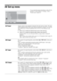 Page 3434 GB
AV Set-up menu
You can select the options listed below on the AV Set-
up menu. To select options in “Settings”, refer to 
“Picture menu” (page 25).
AV PresetAssigns a name to any equipment connected to the side and rear sockets. The name 
will be displayed briefly on the screen when the equipment is selected. You can skip 
input signals from connected equipment that you do not want displayed on the 
screen.
1Press 
F/f to select the desired input source, then press  .
2Press 
F/f to select the...