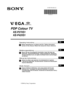 Page 1Operating InstructionsGB
Before operating the TV, please read the “Safety Information” 
section of this manual. Retain this manual for future reference.
R
4-102-916-11 (1)
PDP Colour TV
KE-P37XS1
KE-P42XS1
©2004 by Sony Corporation
BedienungsanleitungDE
Bevor Sie das Fernsehgerät einschalten, lesen Sie bitte den 
Abschnitt „Sicherheitshinweise“ dieses Handbuchs. Bewahren 
Sie das Handbuch auf, um später bei Bedarf darin nachschlagen 
zu können.
Manual de InstruccionesES
Antes de utilizar este televisor,...