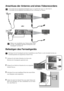 Page 6214
Anschluss der Antenne und eines Videorecorders
Befestigen des Fernsehgeräts
Befestigen Sie das Fernsehgerät nach dem Anschließen an einer Wand o.ä. und verwenden Sie dazu aus 
Sicherheitsgründen die mitgelieferten Schraub-Ösen.
1 Entfernen Sie die beiden Schrauben, die oben an der 
Rückseite des Fernsehgeräts angebracht sind.
2 Bringen Sie an Stelle der Schrauben die zwei mitgelieferten 
Schraub-Ösen an.
3 Befestigen Sie an einer tragfähigen Wand oder einem Pfeiler 
eine Halteplatte (nicht...