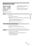 Page 183Bruke menyen
21 NO
Bildejustering-menyen
Velge bildemodus.
1Trykk OK for å velge Modus.
2Trykk M/m for å velge et av følgende bildemoduser, deretter trykker du 
OK.
Dynamisk: For forbedret bildekontrast og skarphet.
Standard: For standardbilde. Anbefalt for hjemmeunderholdning.
Egendefinert: Lar deg lagre dine egne innstillinger.
Tips
Du kan også endre bildemodus ved å trykke   gjentatte ganger.
1Trykk OK for å velge alternativet.
2Trykk 