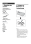 Page 5010 DE
1: Überprüfen des 
Zubehörs
Fernbedienung RM-EA001 (1)
Batterien der Größe AA (Typ R6) (2)
Koaxialkabel (1)
Netzkabel (Typ C-6) (1)
Kabelbinder (1) und Schraube (2)
Netzstecker-Halter (1)
Kabelhalter (1)
Reinigungstuch (1)
2: Einlegen von 
Batterien in die 
Fernbedienung
Hinweise• Achten Sie beim Einlegen der Batterien auf richtige 
Polarität.
• Entsorgen Sie Batterien umweltfreundlich. In einigen 
Regionen gelten unter Umständen spezielle Vorschriften 
zur Entsorgung von Batterien. Nähere...