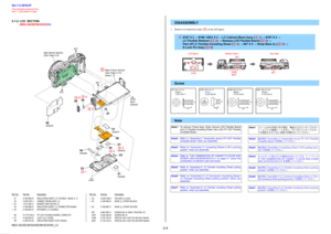 Page 9A6CCCE74558B3E905AD2CEF677F08944E4F80AE9D638E1A7EC0B95815DA1F3ED
NEX-3A/3D/3K/5A/5D/5K/5CK/5H_L2
2-4
2-1-2. LCD  SECTION 
(NEX-5A/5D/5K/5CK/5H)
Ref. No. Part No. DescriptionRef. No. Part No. Description
DISASSEMBLY
 51 4-186-569-01 INSULATING SHEET, LC FLEXIBLE  (Note5, 6, 7) 52 X-2547-951-1 CABINET (REAR) ASSY, LC
* 53 1-471-549-11 MAGNET (ND7.9X2.9X1.2) 54 4-186-568-01 INSULATING SHEET, LC CONNECTOR (Note6)
* 55 4-186-563-01 RETAINER, LC FLEXIBLE
 56 A-1773-793-A FP-1237 FLEXIBLE BOARD, COMPLETE
* 57...