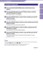Page 30NWZ-A726 / A 728 / A729.GB.3-299-381-11(1)
 Playing Music0 0 
Searching for songs by artist
	Press and hold the BACK/HOME button until the Home menu 
appears.
	Press the /// button to select  (Music Library), and then 
press the 
 button to confirm.
The “Music Library” screen appears.
	Press the /// button to select “Artist,” and then press the  
button to confirm.
The artist list appears.
	Press the /// button to select an artist, and then press the  
button to confirm.
The...