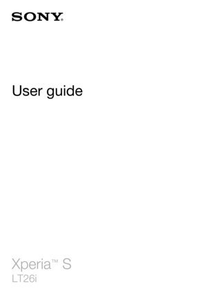 Page 1User guide
Xperia™
 S
LT26i  