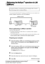 Page 124124Exchanging and updating files/data using the HotSync® 
operation (Other HotSync® operations)
Performing the HotSync® operation via LAN 
(LANSync)
You can perform the HotSync® operation via LAN between your computer and 
another computer connected to your CLIÉ handheld.
Prior to performing a LANSync operation
Check the following items:
 The Palm™ Desktop for CLIÉ software is installed in both computers 
connected by the LAN.
 Your CLIÉ handheld is placed in the cradle connected to the HotSync cable...