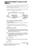 Page 120120Exchanging and updating files/data using the HotSync® 
operation (Other HotSync® operations)
Performing the HotSync® operation via LAN 
(LANSync)
You can perform the HotSync® operation via LAN between your computer and 
another computer connected to your CLIÉ handheld.
Prior to performing a LANSync operation
Check the following items:
Palm™ Desktop for CLIÉ is installed in both computers connected by the 
LAN.
 Your CLIÉ handheld is placed in the charger cradle connected to the 
HotSync cable...