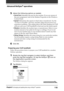 Page 118118Chapter3Exchanging and updating data using a HotSync®  operation
Continued on next page
5Adjust the following options as needed.
•Serial Port: Identifies the port for the modem. If you are unsure of
the port assignment, look at the Modem Properties in the Windows
Control Panel.
•Speed: Determines the speed at which data is transferred. Try the
“As Fast As Possible” rate first, and then adjust downward if you
experience problems. This setting allows the Palm Desktop for CLIÉ
software and your CLIÉ...