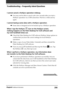 Page 206206Chapter6Additional information
I cannot cancel a HotSync operation midway.
,You may not be able to cancel a job a few seconds after you start a
HotSync operation via a USB connection. Wait for a while and try
again.
I cannot backup some data with a HotSync operation.
,Some data is designed not to be backed up by a HotSync operation.
When I tap the HotSync  icon on the HotSync screen,
nothing happens on the Palm Desktop for CLIÉ software and
my CLIÉ handheld times out.
,Check the Palm Desktop for CLIÉ...