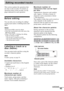 Page 4343
Editing recorded tracks
This section explains the operations that 
are done on the recorder. For details on 
operations done on the recorder, see the 
pages indicated for each operation.
Before editing
You can edit your recordings by adding/
erasing track marks or labeling tracks and 
MDs.
NotesPremastered MDs cannot be edited.
Close the record-protect tab on the side of the 
MD before editing
When “TOC Edit” is flashing, the editing 
results are being recorded.
—Do not move or jog the recorder....