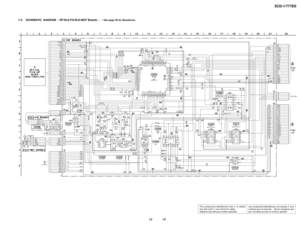 Page 1919 19
SCD-1/777ES
7-3. SCHEMATIC  DIAGRAM  Ð RF/SLD-FG/SLD-MOT Boards Ð ¥ See page 40 for Waveforms.
The components identified by mark 0 or dotted
line with mark 0 are critical for safety.
Replace only with part number specified.Les composants identifiŽs par une marque 0 sont
critiques pour la sŽcuritŽ. Ne les remplacer que

(Page
29)
(Page
28) 
