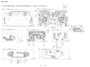 Page 3434 34
SCD-1/777ES
7-18. PRINTED  WIRING  BOARDS  Ð BAL (SCD-1)/COAX/OPT/PIN/SW Boards Ð ¥ See page 17 for Circuit Boards Location.
(Page 31)(Page 31) (Page 31)
(Page 31) (Page 31)
(Page 31) (Page 22) 